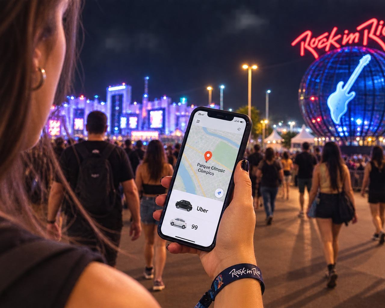 Capa do artigo: Onde pedir Uber para voltar do Rock in Rio 2026? Veja onde pegar o carro depois do festival